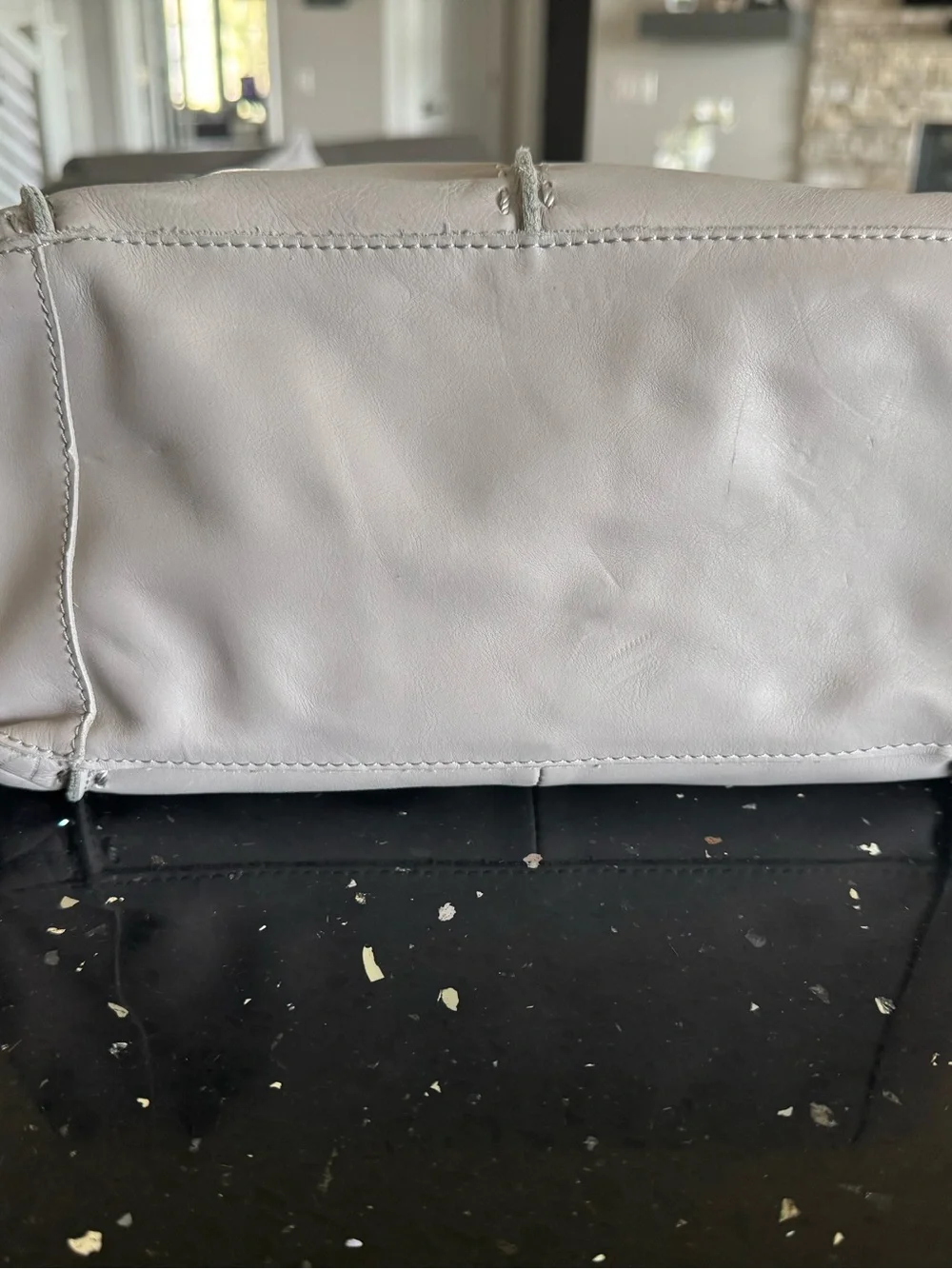 The Sak Medium Feliz Leather Bag, Light Grey - Picture 6 of 8